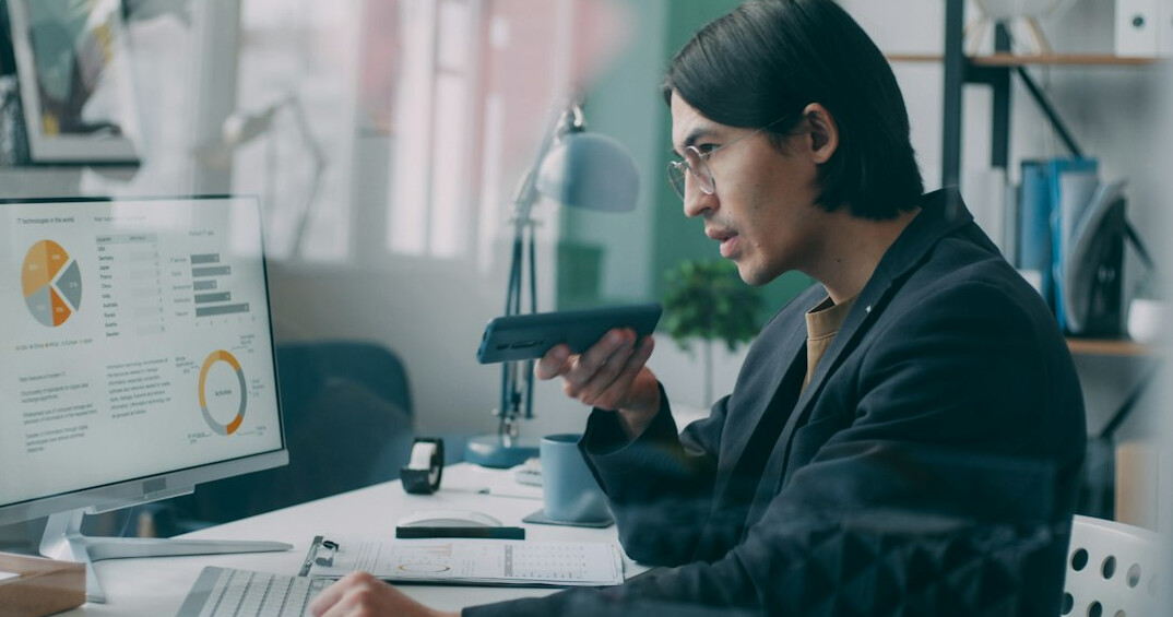 woman analyzing statistics