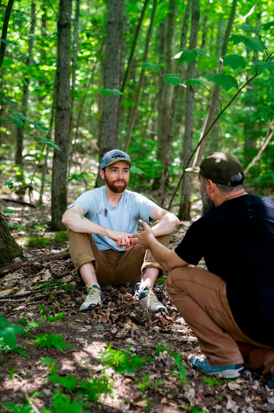 Researcher conducting an interview with a participant