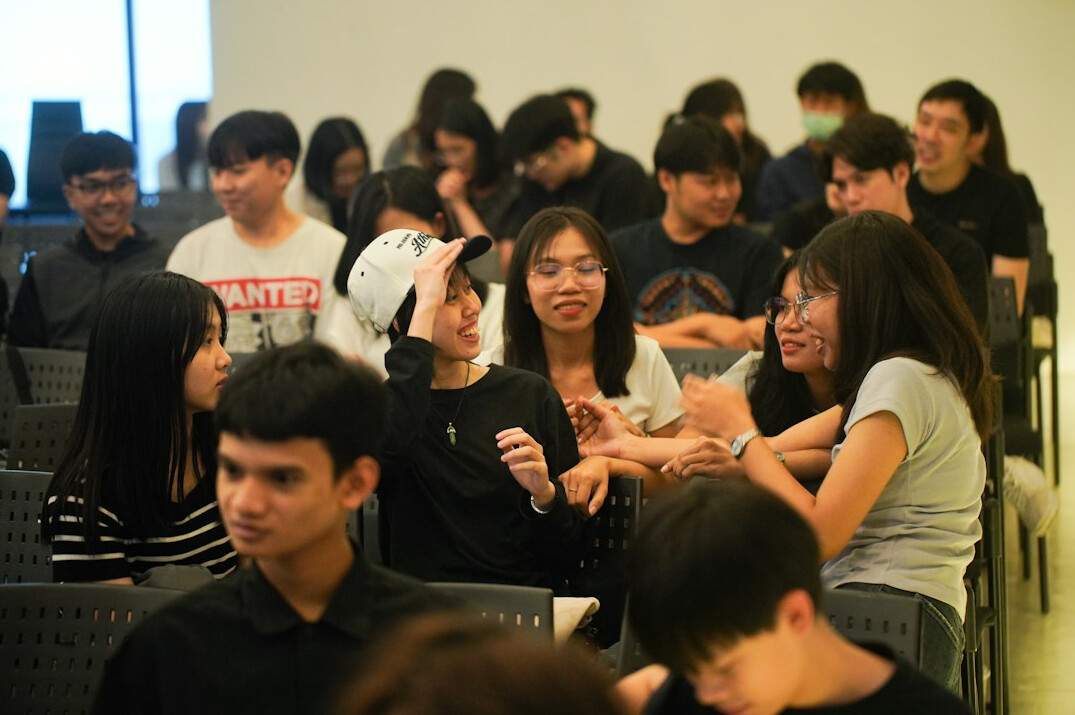 survey participants answering questions